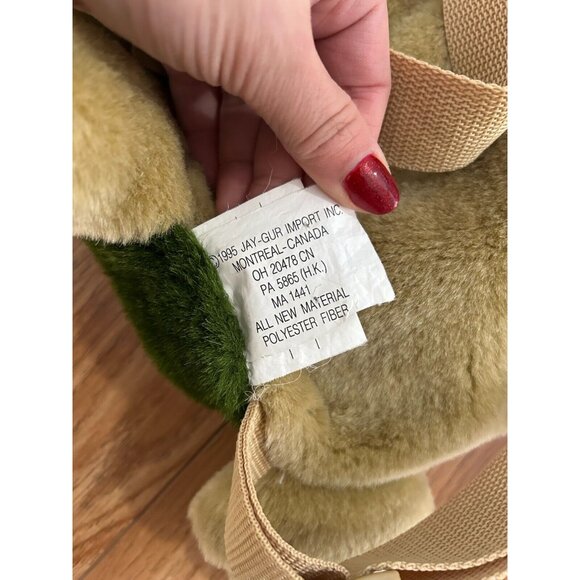 Original 90’s Gurilla Biscuit Plush Turtle Backpack Green Large Pockets 1995 EUC - Picture 4 of 5